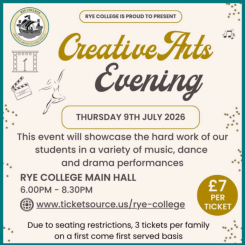 Poster for Rye College Creative Arts